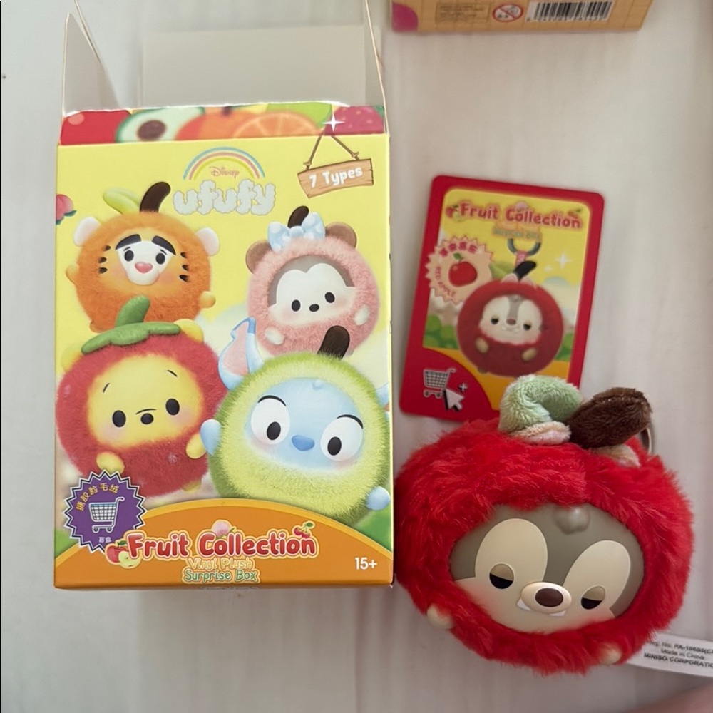 Disney Wuffy Fruit Collection Plush - Dale Apple Key Chain